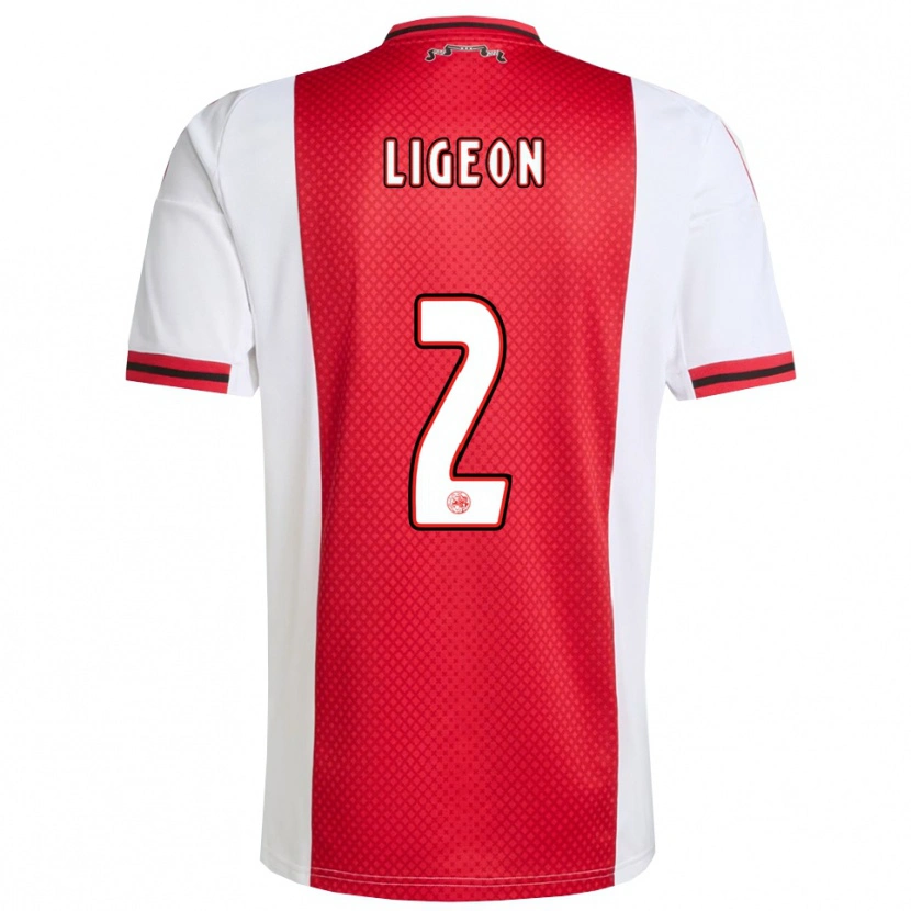Danxen Herren Ruben Ligeon #2 Rot Weiß Heimtrikot Trikot 2025/26 T-Shirt
