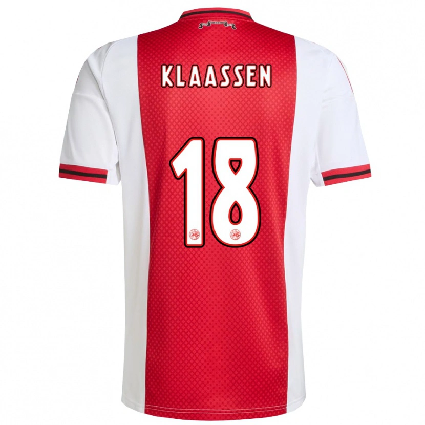Danxen Herren Davy Klaassen #18 Rot Weiß Heimtrikot Trikot 2025/26 T-Shirt