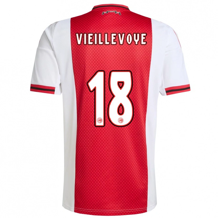 Danxen Herren Luka Vieillevoye #18 Rot Weiß Heimtrikot Trikot 2025/26 T-Shirt