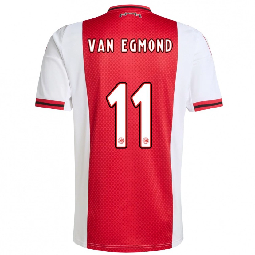 Danxen Herren Bo Van Egmond #11 Rot Weiß Heimtrikot Trikot 2025/26 T-Shirt
