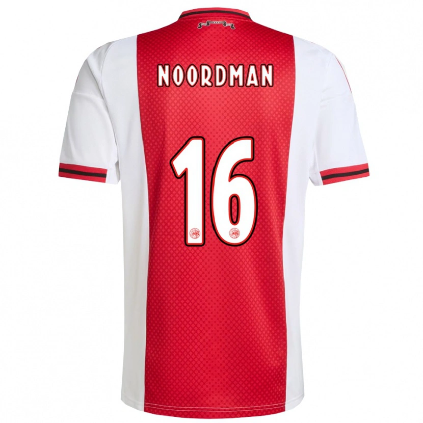 Danxen Herren Danique Noordman #16 Rot Weiß Heimtrikot Trikot 2025/26 T-Shirt