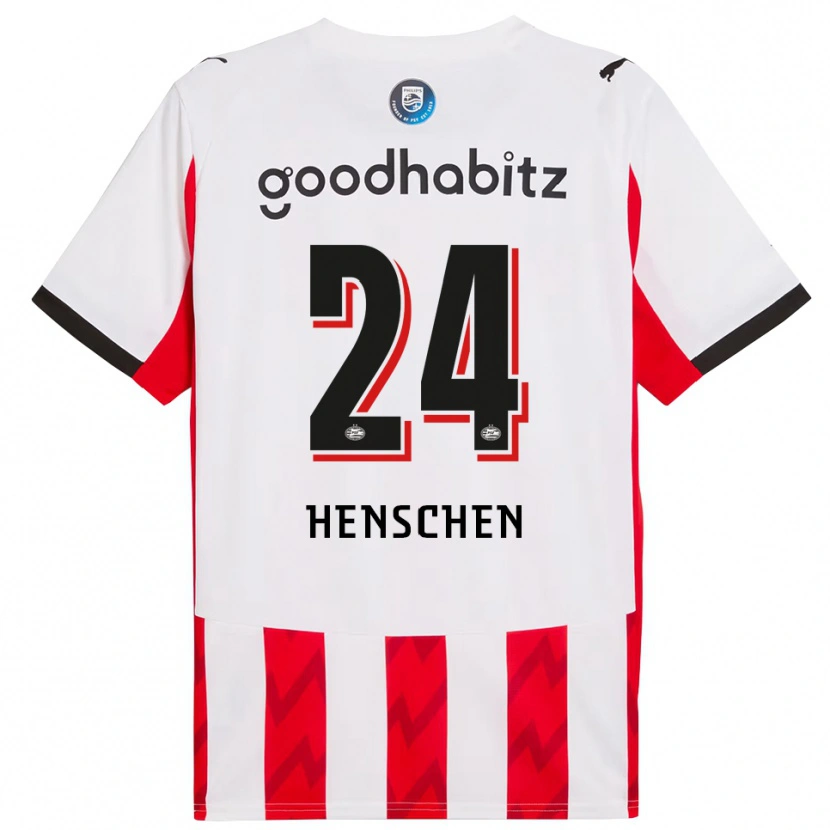 Danxen Herren Emmeke Henschen #24 Rot Weiß Heimtrikot Trikot 2025/26 T-Shirt