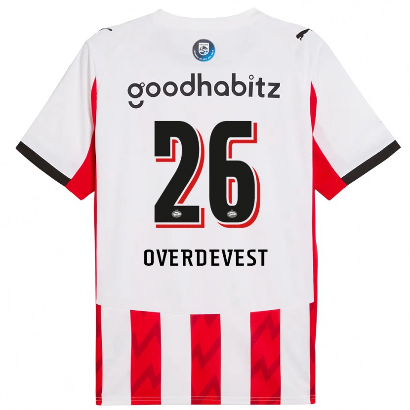 Danxen Herren Marco Overdevest #26 Rot Weiß Heimtrikot Trikot 2025/26 T-Shirt