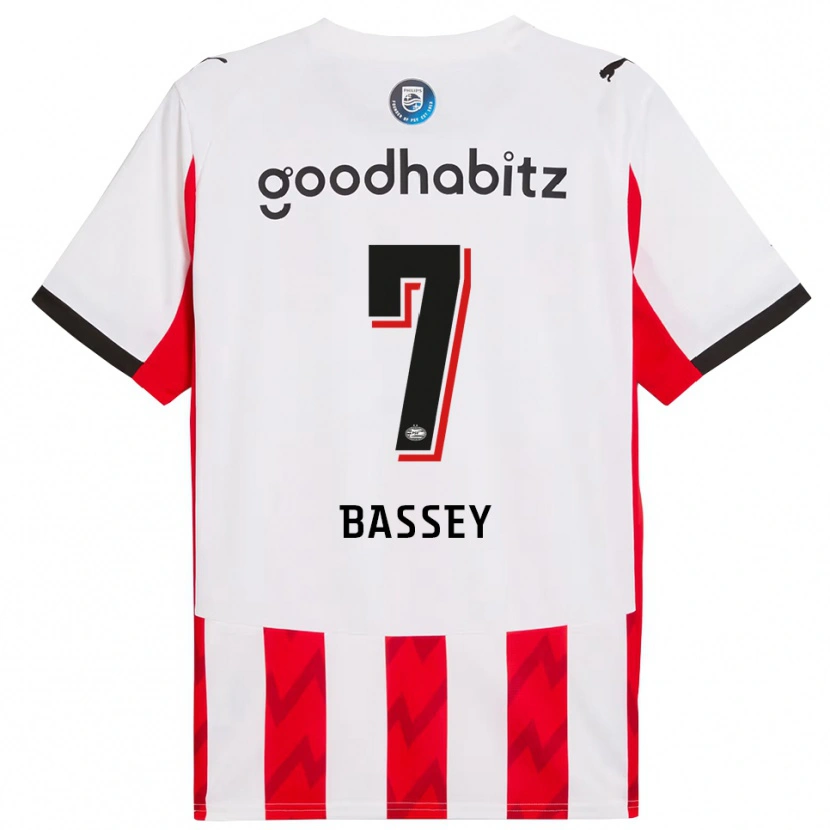 Danxen Herren Essien Bassey #7 Rot Weiß Heimtrikot Trikot 2025/26 T-Shirt