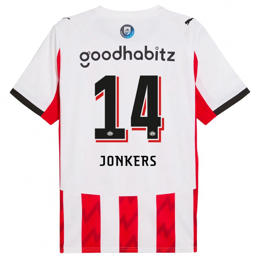 Danxen Herren Brent Jonkers #14 Rot Weiß Heimtrikot Trikot 2025/26 T-Shirt