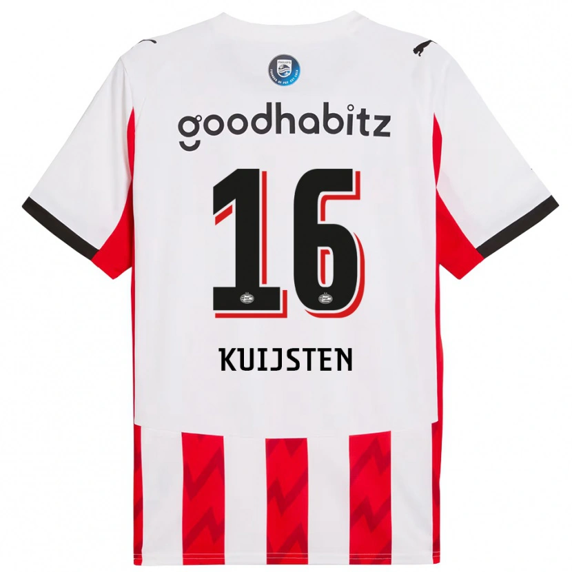 Danxen Herren Stijn Kuijsten #16 Rot Weiß Heimtrikot Trikot 2025/26 T-Shirt