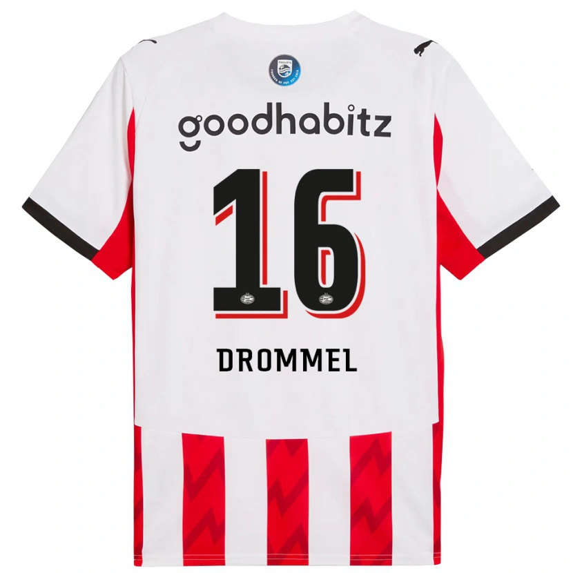 Danxen Herren Joel Drommel #16 Rot Weiß Heimtrikot Trikot 2025/26 T-Shirt