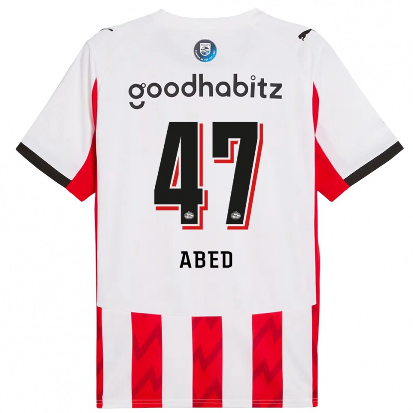 Danxen Herren Tai Abed #47 Rot Weiß Heimtrikot Trikot 2025/26 T-Shirt