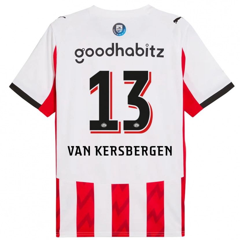 Danxen Herren Sander Van Kersbergen #13 Rot Weiß Heimtrikot Trikot 2025/26 T-Shirt