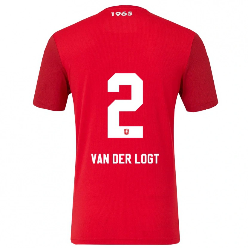 Danxen Herren Jim Van Der Logt #2 Rot Weiß Heimtrikot Trikot 2025/26 T-Shirt