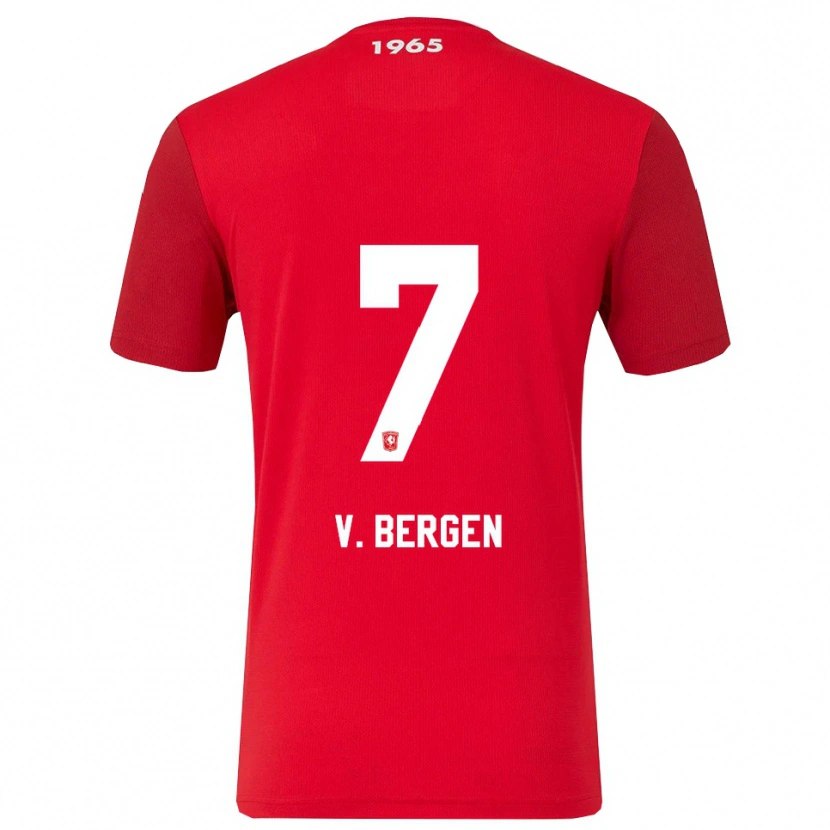 Danxen Herren Mitchell Van Bergen #7 Rot Weiß Heimtrikot Trikot 2025/26 T-Shirt