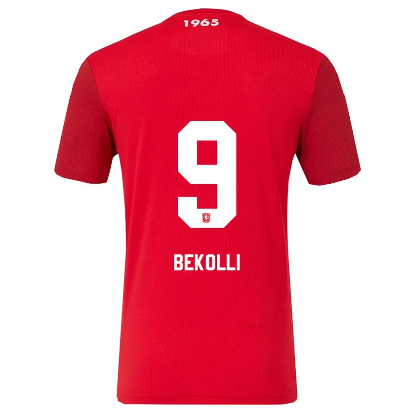 Danxen Herren Leart Bekolli #9 Rot Weiß Heimtrikot Trikot 2025/26 T-Shirt