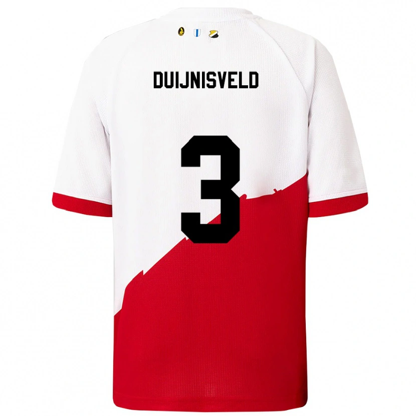Danxen Herren Owen Duijnisveld #3 Weiß Rot Heimtrikot Trikot 2025/26 T-Shirt