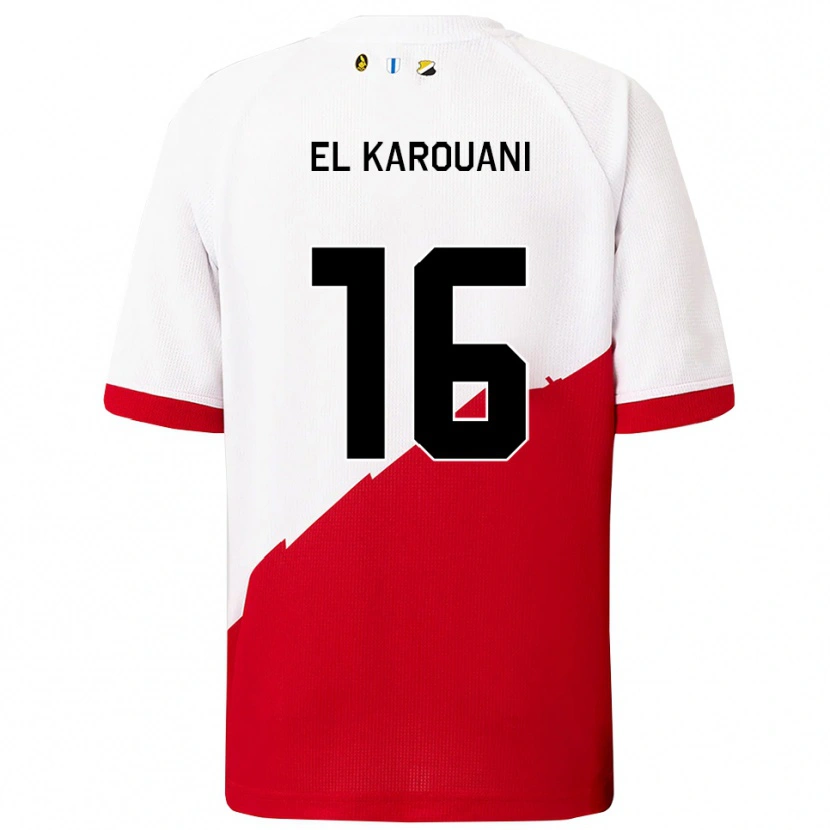 Danxen Herren Souffian El Karouani #16 Weiß Rot Heimtrikot Trikot 2025/26 T-Shirt