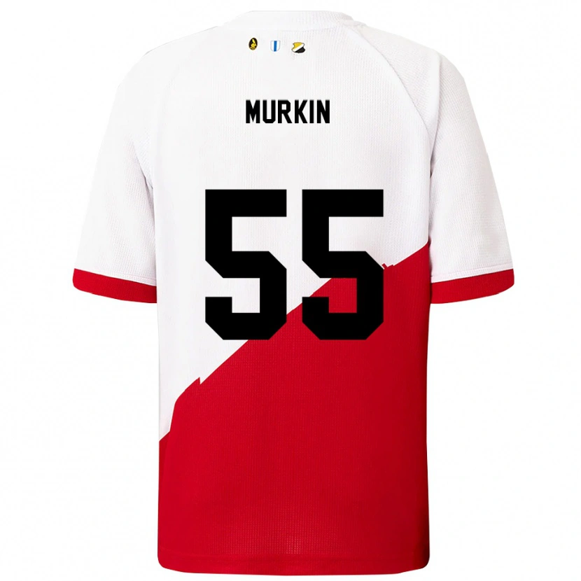 Danxen Herren Derry Murkin #55 Weiß Rot Heimtrikot Trikot 2025/26 T-Shirt
