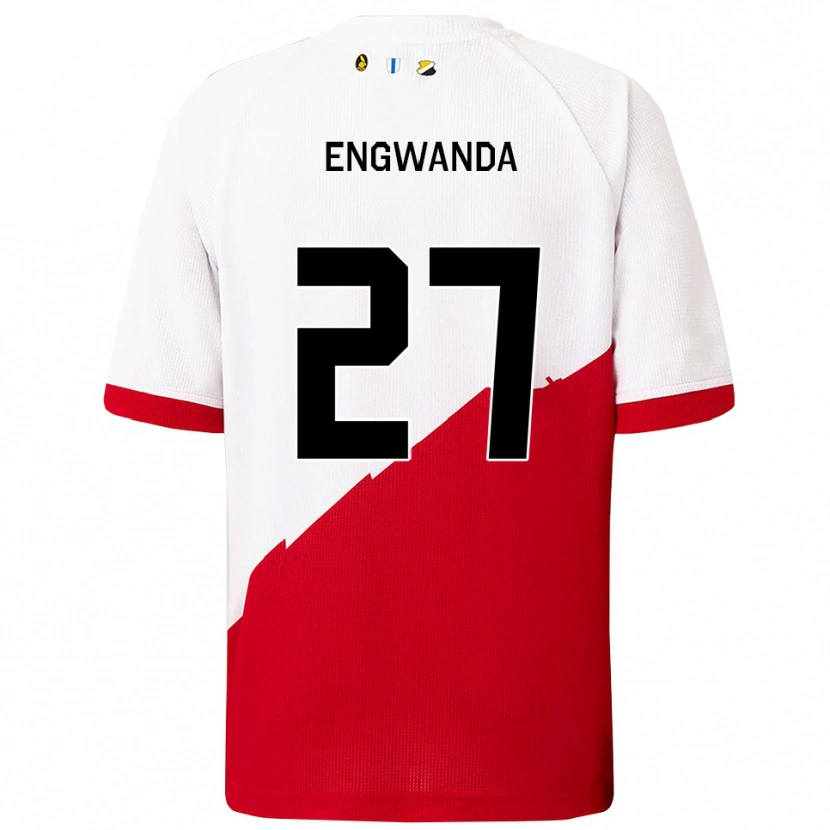 Danxen Herren Alonzo Engwanda #27 Weiß Rot Heimtrikot Trikot 2025/26 T-Shirt