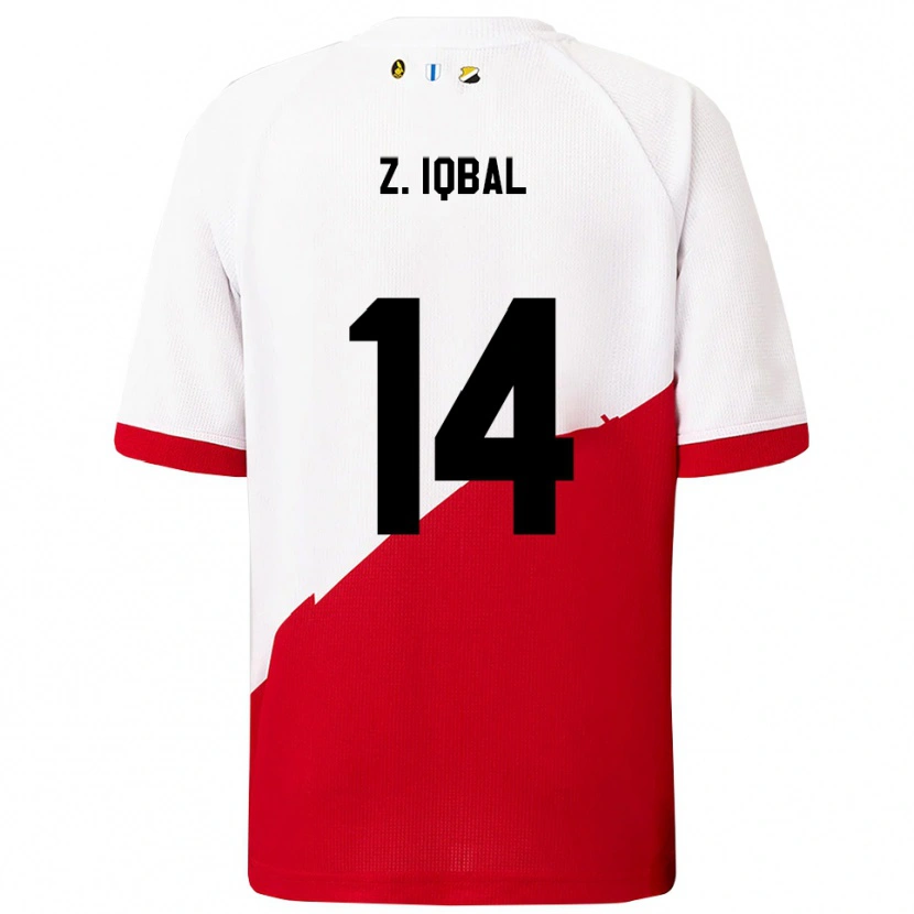 Danxen Herren Zidane Iqbal #14 Weiß Rot Heimtrikot Trikot 2025/26 T-Shirt