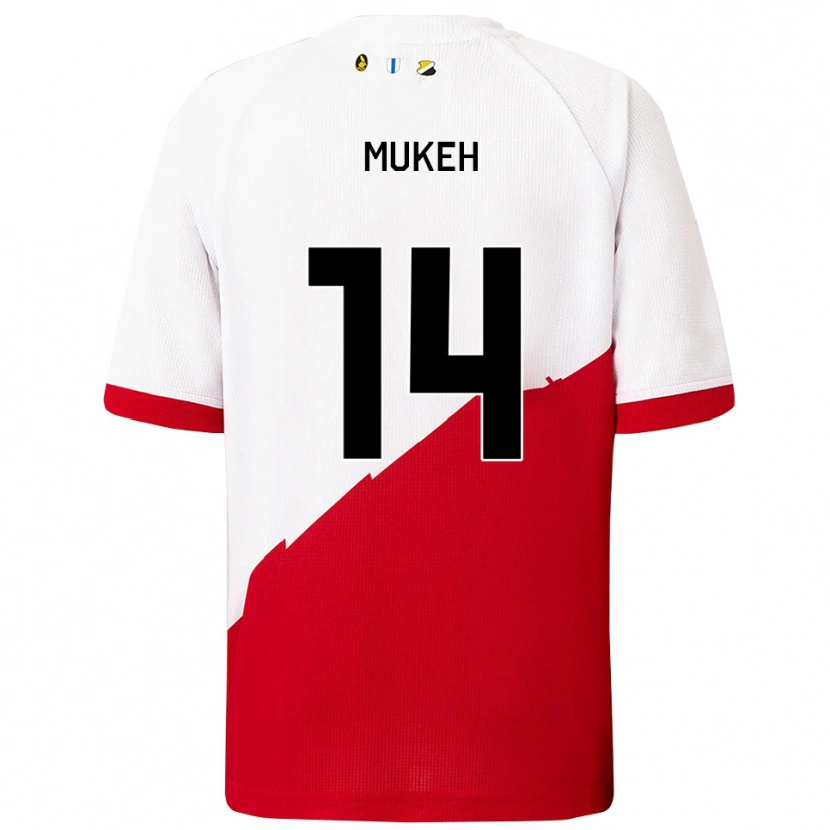 Danxen Herren Joshua Mukeh #14 Weiß Rot Heimtrikot Trikot 2025/26 T-Shirt