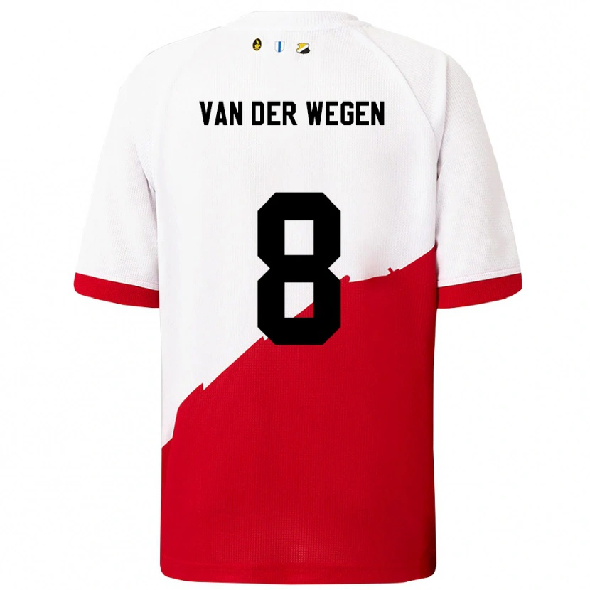 Danxen Herren Sil Van Der Wegen #8 Weiß Rot Heimtrikot Trikot 2025/26 T-Shirt