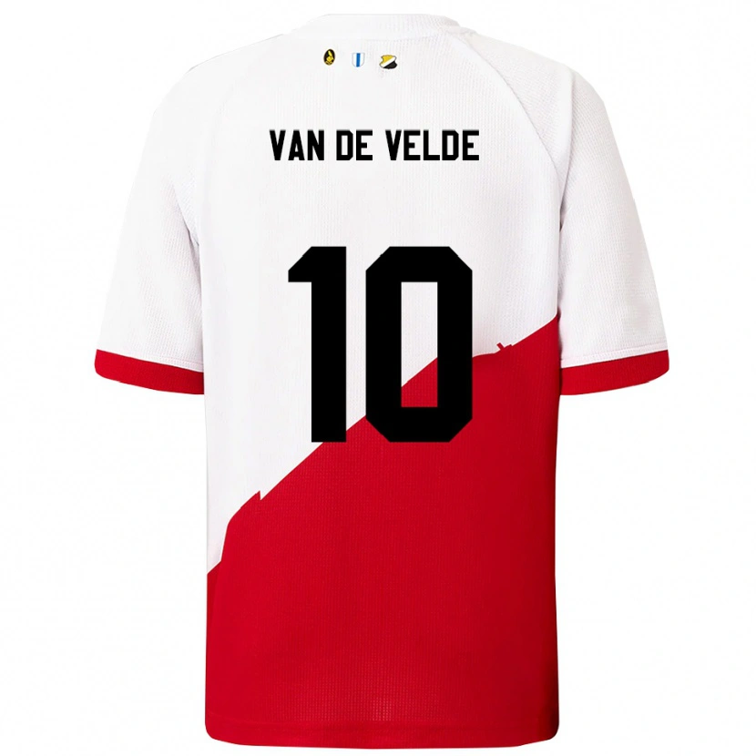 Danxen Herren Senne Van De Velde #10 Weiß Rot Heimtrikot Trikot 2025/26 T-Shirt