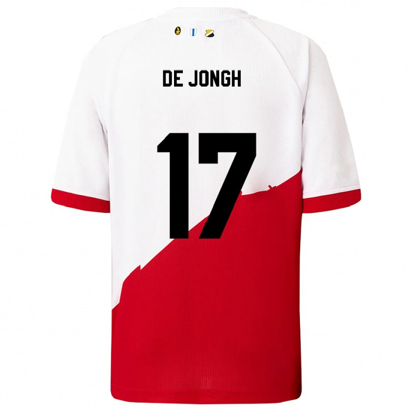 Danxen Herren Bryan De Jongh #17 Weiß Rot Heimtrikot Trikot 2025/26 T-Shirt