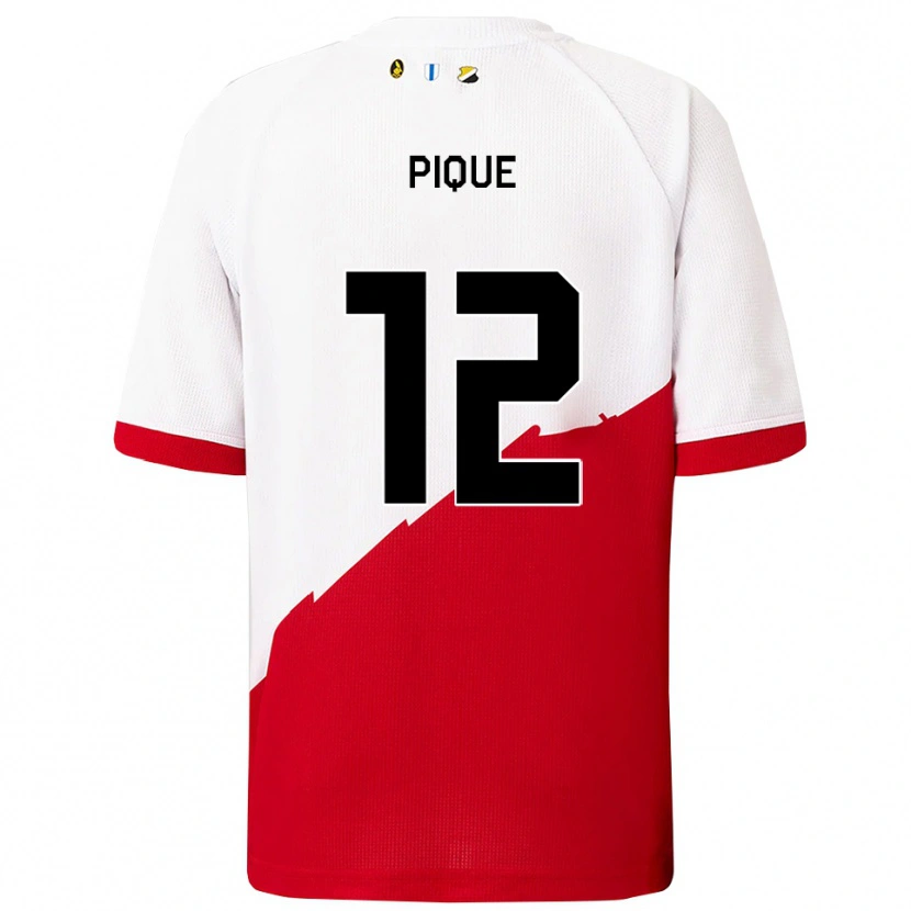 Danxen Herren Naomi Piqué #12 Weiß Rot Heimtrikot Trikot 2025/26 T-Shirt