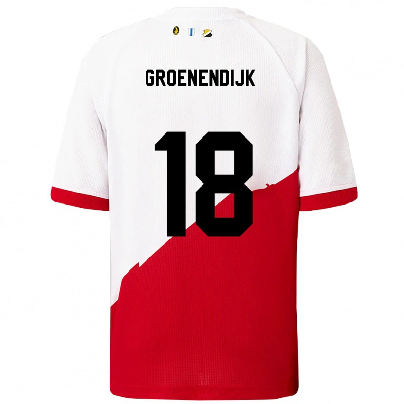 Danxen Herren Tami Groenendijk #18 Weiß Rot Heimtrikot Trikot 2025/26 T-Shirt