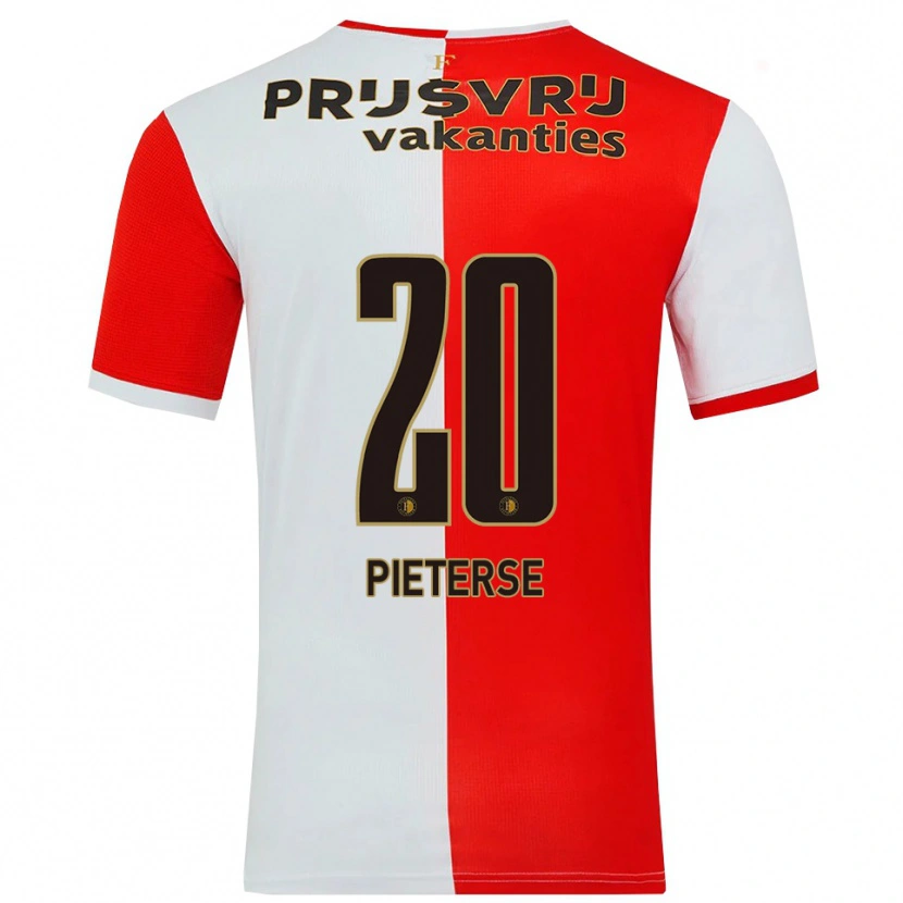 Danxen Herren Mika Pieterse #20 Rot Weiß Heimtrikot Trikot 2025/26 T-Shirt