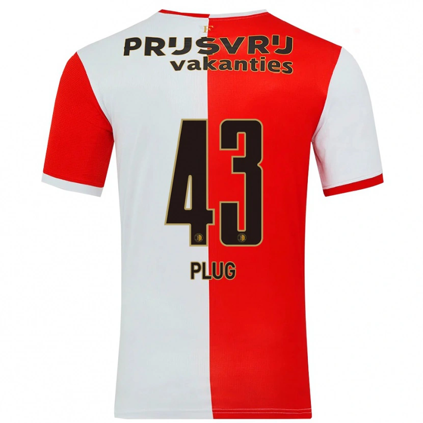 Danxen Herren Jan Plug #43 Rot Weiß Heimtrikot Trikot 2025/26 T-Shirt