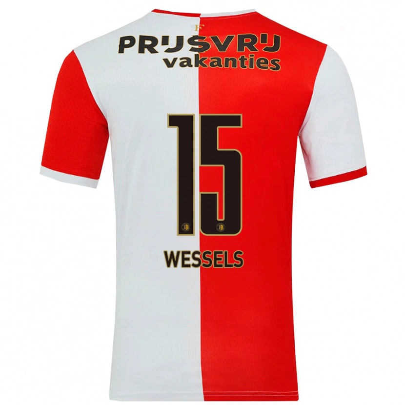 Danxen Herren Tijme Wessels #15 Rot Weiß Heimtrikot Trikot 2025/26 T-Shirt