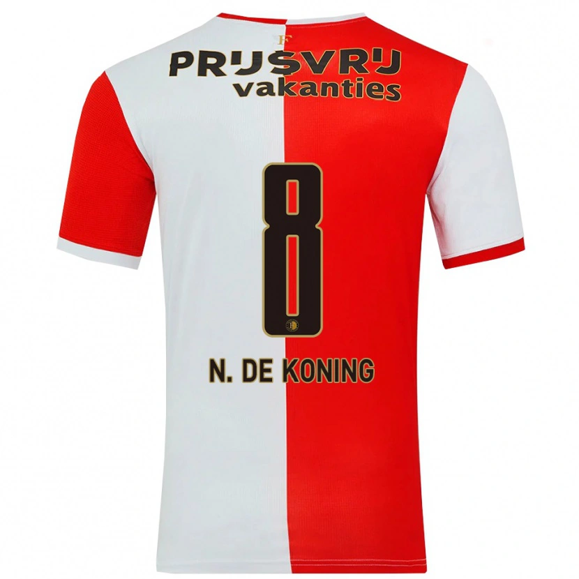 Danxen Herren Nick De Koning #8 Rot Weiß Heimtrikot Trikot 2025/26 T-Shirt