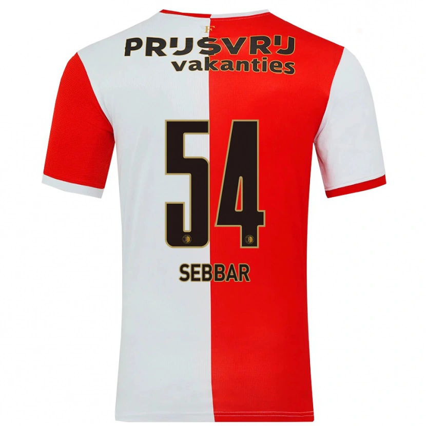 Danxen Herren Marouane Sebbar #54 Rot Weiß Heimtrikot Trikot 2025/26 T-Shirt