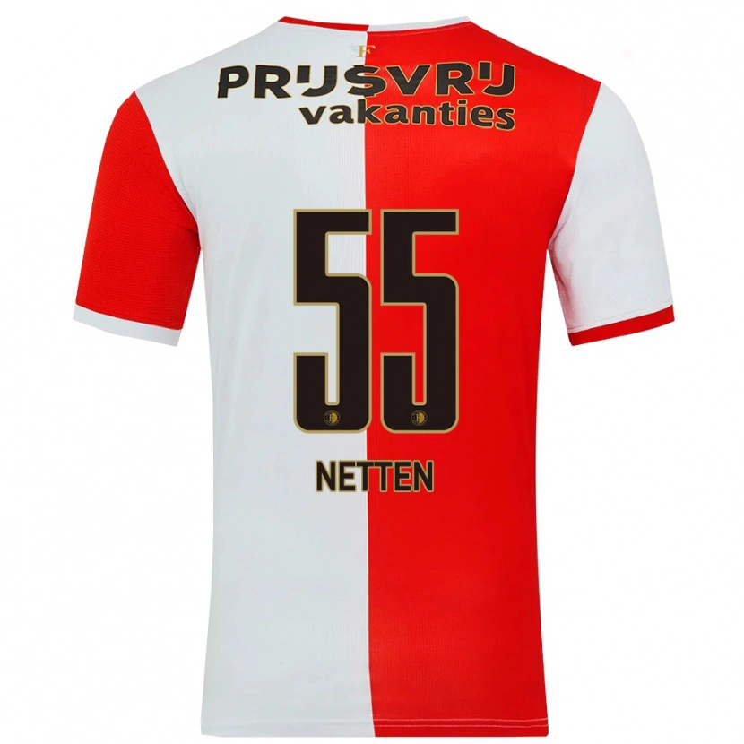Danxen Herren Luc Netten #55 Rot Weiß Heimtrikot Trikot 2025/26 T-Shirt
