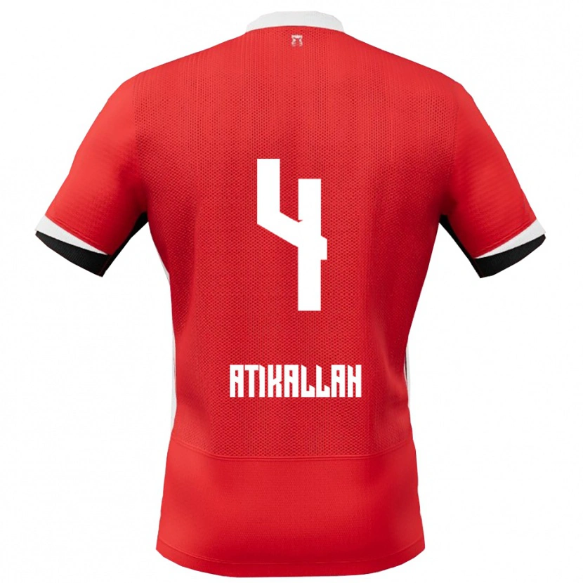 Danxen Herren Rayan Atikallah #4 Rot Weiß Heimtrikot Trikot 2025/26 T-Shirt