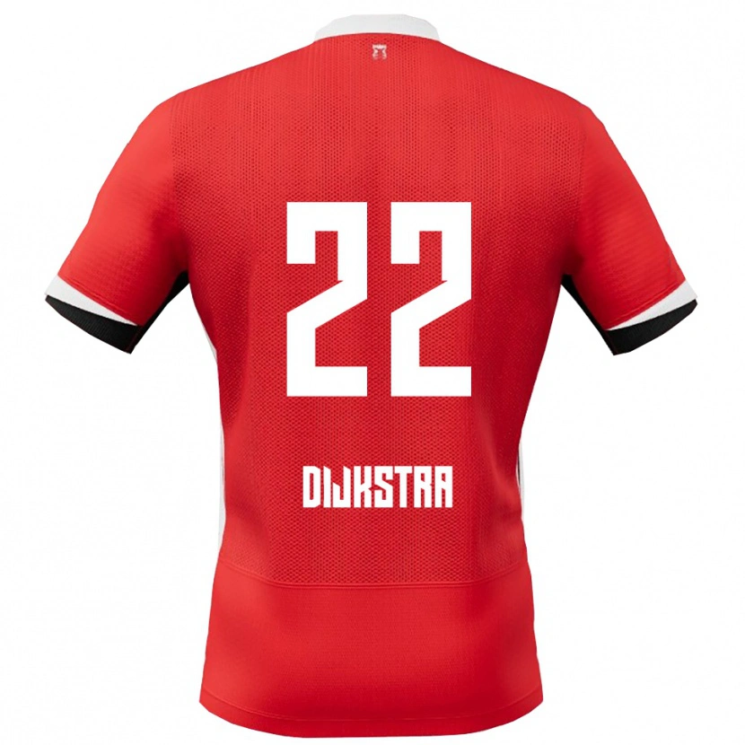 Danxen Herren Elijah Dijkstra #22 Rot Weiß Heimtrikot Trikot 2025/26 T-Shirt