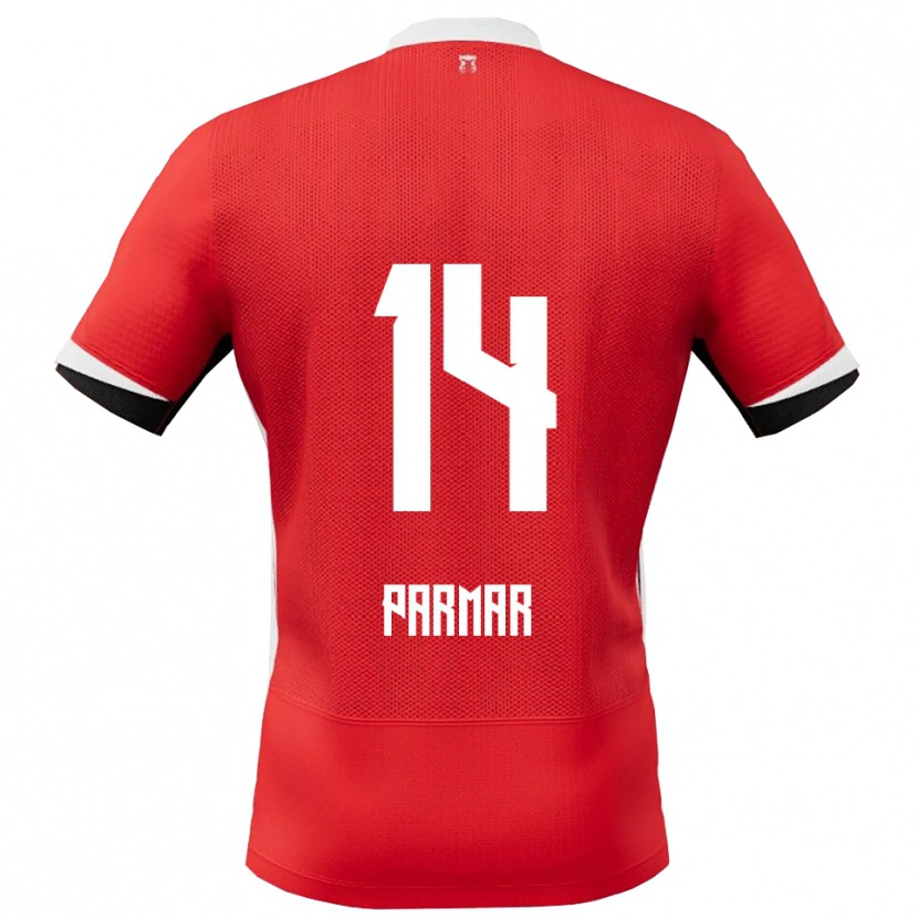 Danxen Herren Aryan Parmar #14 Rot Weiß Heimtrikot Trikot 2025/26 T-Shirt