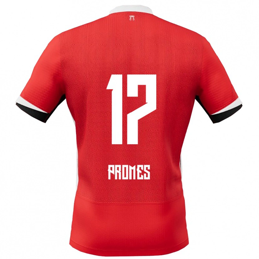 Danxen Herren Rodrigo Promes #17 Rot Weiß Heimtrikot Trikot 2025/26 T-Shirt