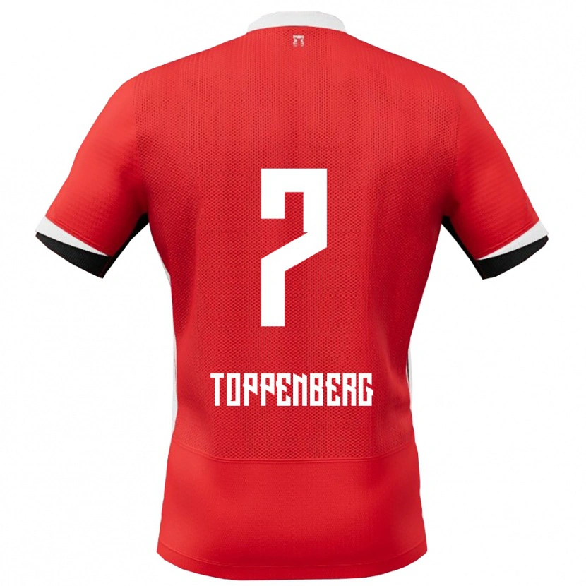 Danxen Herren Kevin Toppenberg #7 Rot Weiß Heimtrikot Trikot 2025/26 T-Shirt