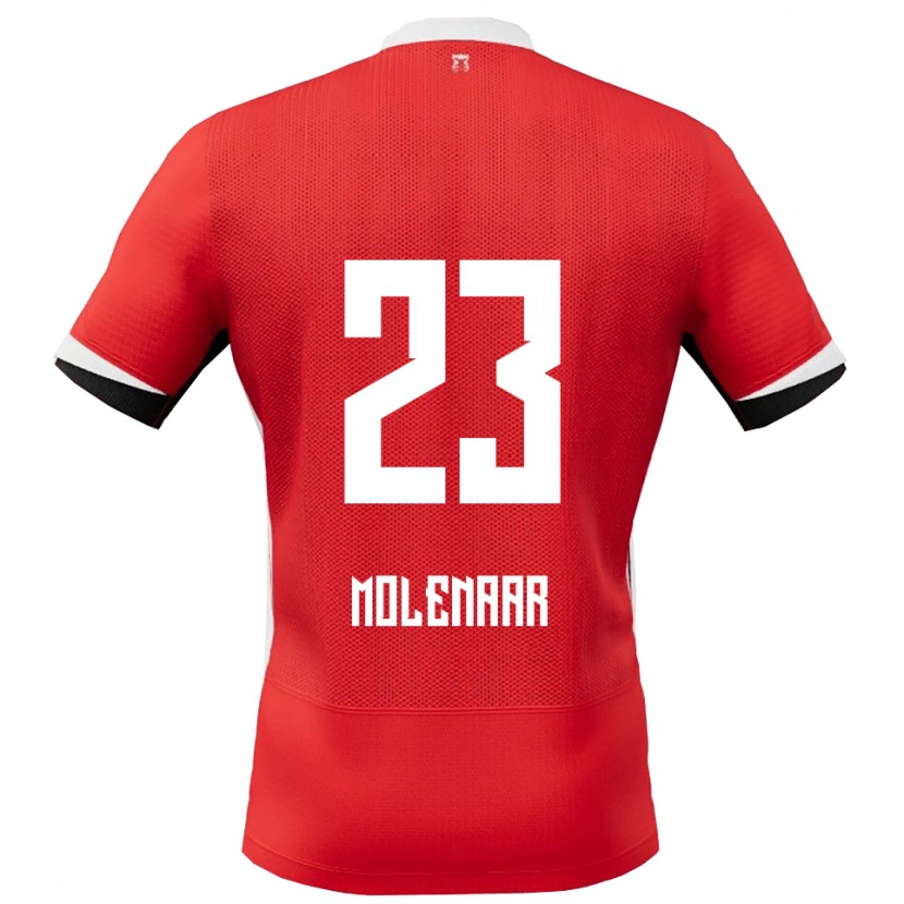Danxen Herren Finn Molenaar #23 Rot Weiß Heimtrikot Trikot 2025/26 T-Shirt