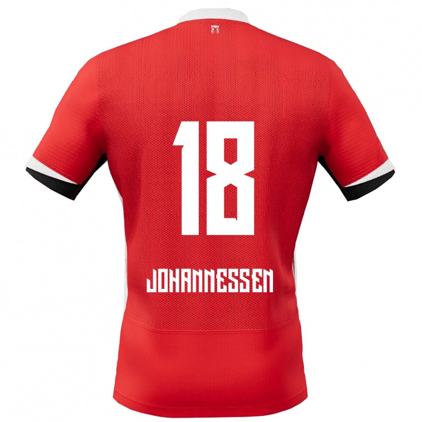 Danxen Herren Tómas Johannessen #18 Rot Weiß Heimtrikot Trikot 2025/26 T-Shirt