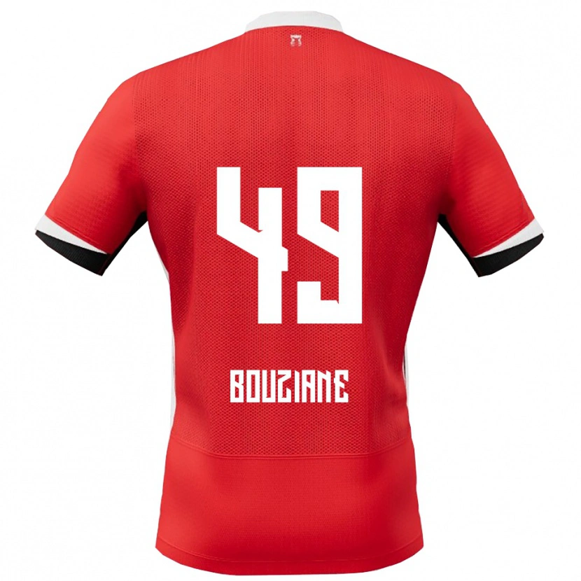 Danxen Herren Wassim Bouziane #49 Rot Weiß Heimtrikot Trikot 2025/26 T-Shirt