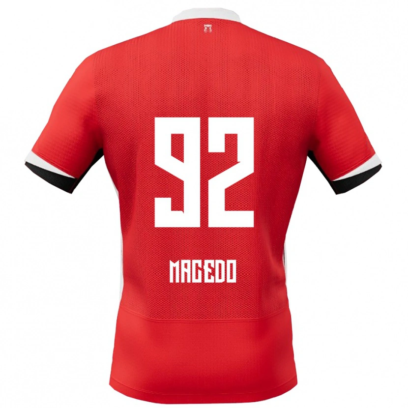 Danxen Herren Rodrigo Macedo #92 Rot Weiß Heimtrikot Trikot 2025/26 T-Shirt