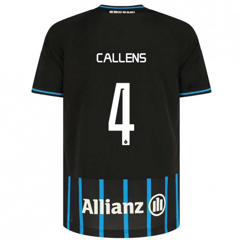 Danxen Herren Emiel Callens #4 Schwarz Blau Heimtrikot Trikot 2025/26 T-Shirt