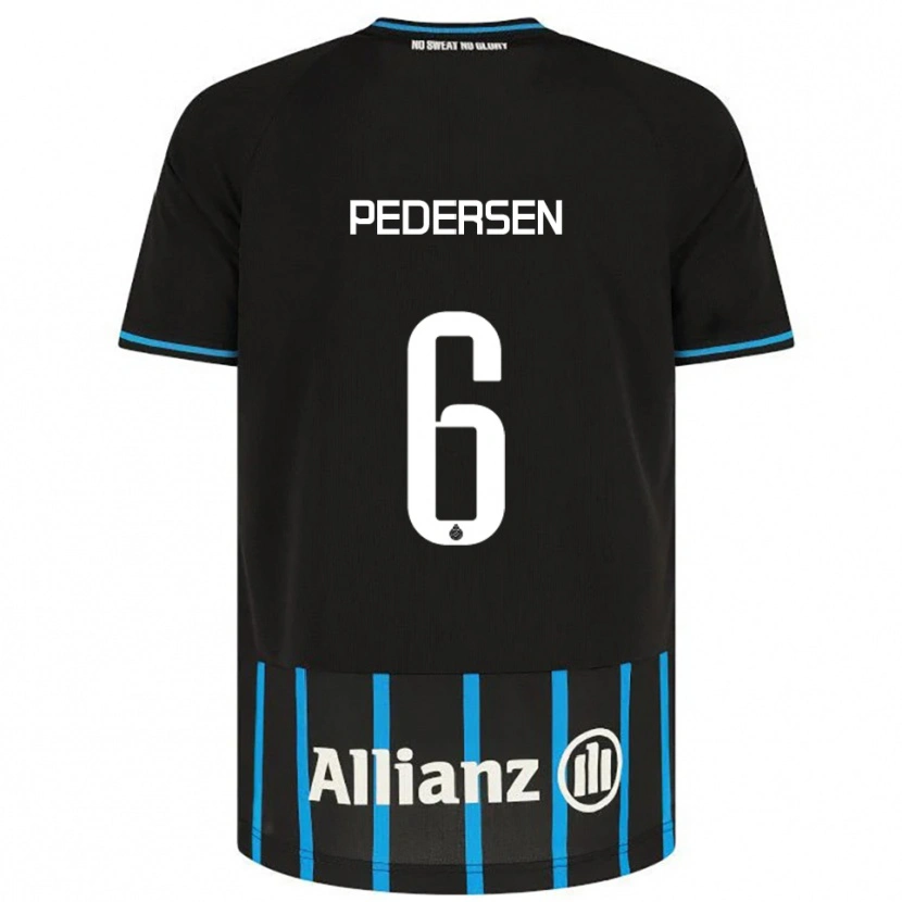 Danxen Herren Lara Pedersen #6 Schwarz Blau Heimtrikot Trikot 2025/26 T-Shirt