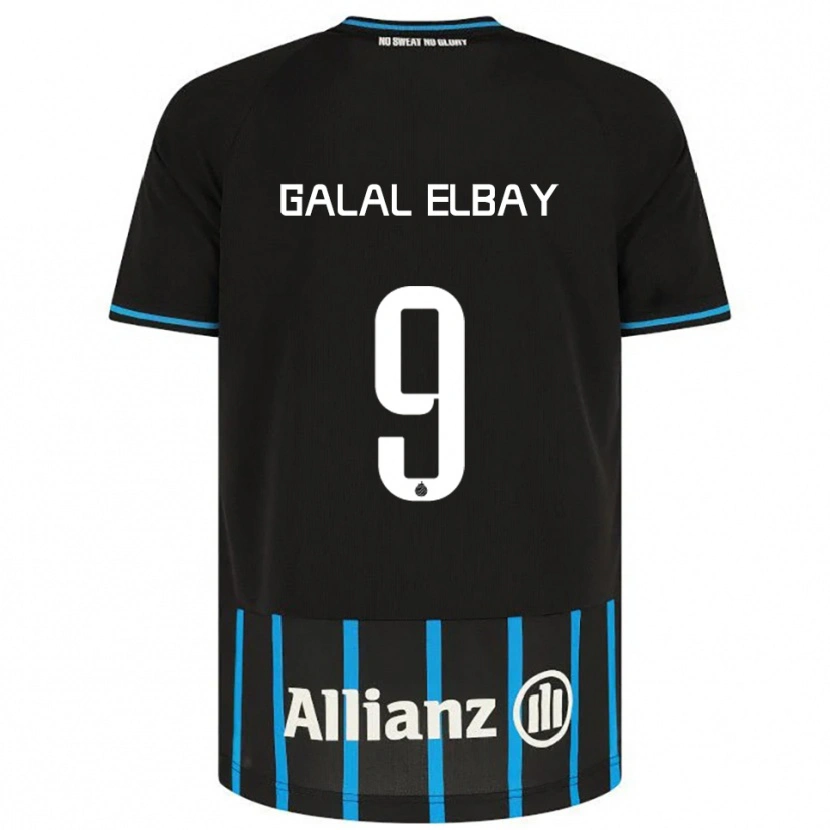 Danxen Herren Mohamed Galal Elbay #9 Schwarz Blau Heimtrikot Trikot 2025/26 T-Shirt