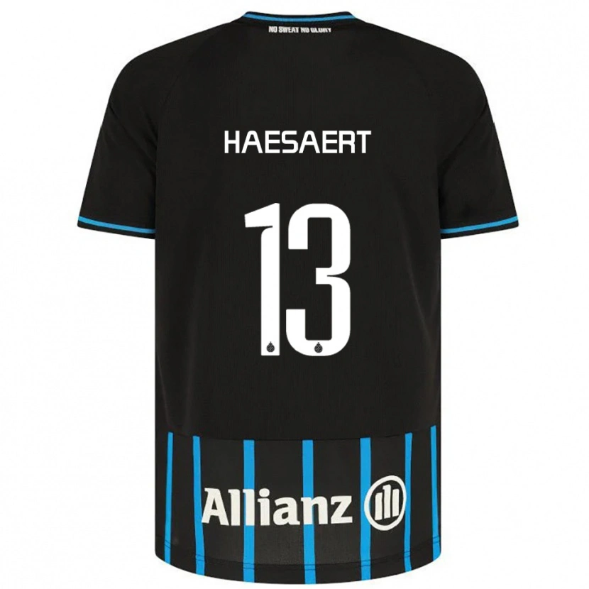 Danxen Herren Mateo Haesaert #13 Schwarz Blau Heimtrikot Trikot 2025/26 T-Shirt