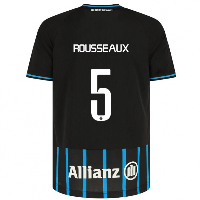 Danxen Herren Luca Rousseaux #5 Schwarz Blau Heimtrikot Trikot 2025/26 T-Shirt