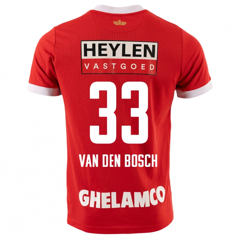 Danxen Herren Zeno Van Den Bosch #33 Rot Weiß Heimtrikot Trikot 2025/26 T-Shirt