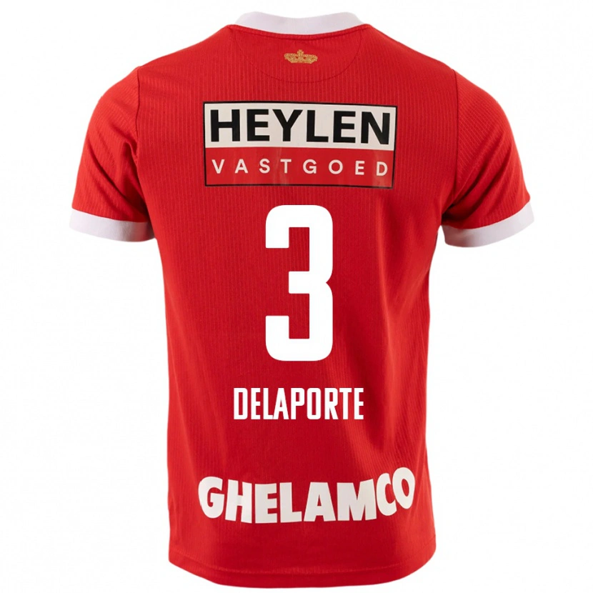 Danxen Herren Kyano Delaporte #3 Rot Weiß Heimtrikot Trikot 2025/26 T-Shirt