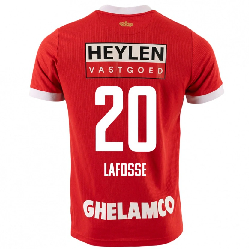 Danxen Herren Jarne Lafosse #20 Rot Weiß Heimtrikot Trikot 2025/26 T-Shirt